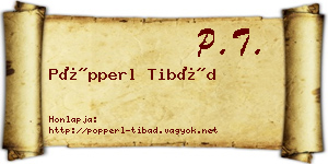 Pöpperl Tibád névjegykártya